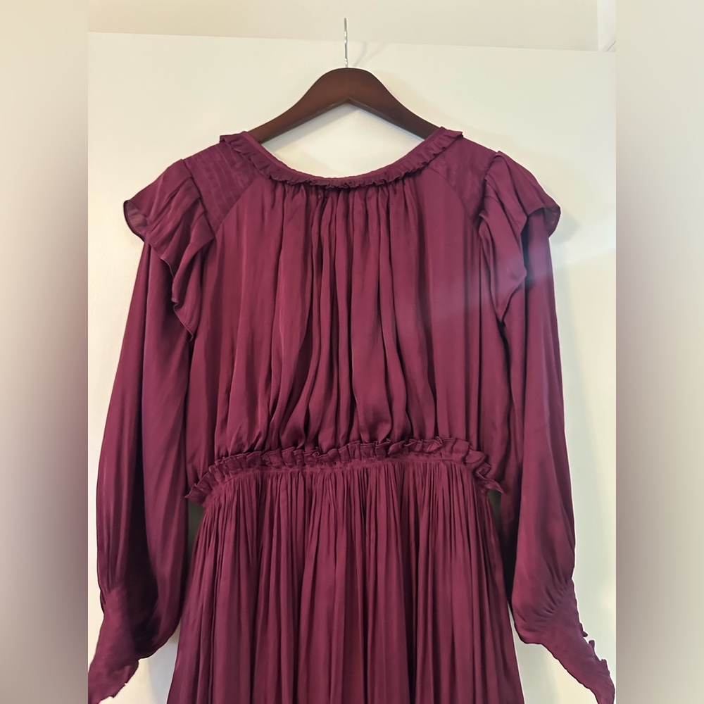 NWT Anna Khan & Sowears Plum Ruffle Maxi Dress Size Small - Picture 11 of 11